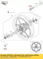 921521470, Kawasaki, colar, eixo fr, l = 13 kawasaki zx6rr ninja k zx6r r m zx 6r 6rr abs zx636 636 se 600 , Novo