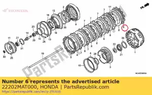 honda 22202MAT000 disk b, clutch friction - Bottom side