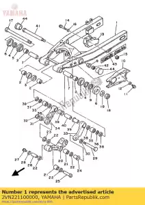 Yamaha 2VN221100000 braço traseiro comp. - Lado inferior