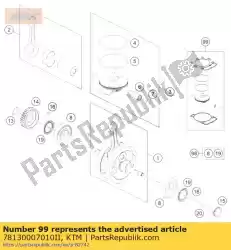 Aqui você pode pedir o kit pistão gr. Ii 450 exc 14 em KTM , com o número da peça 78130007010II: