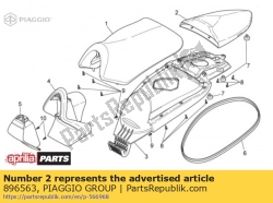 Aprilia 896563, Siod?o tylne bianca, OEM: Aprilia 896563