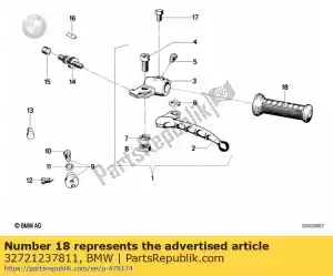 bmw 32721237811 rubberen grip, links - Onderkant