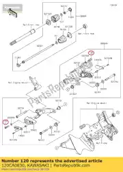 Qui puoi ordinare bullone-presa, 8x30 da Kawasaki , con numero parte 120CA0830: