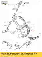 32160069418R, Kawasaki, frame-comp, main, f.s.blac zr100 kawasaki  z 1000 2015 2016 2017 2018 2019 2020 2021, Nuevo