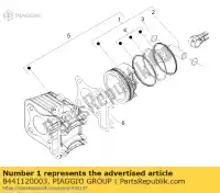 8441120003, Piaggio Group, pistón m28 cat.3 derbi piaggio boulevard liberty 200 2002 2005 2006, Nuevo