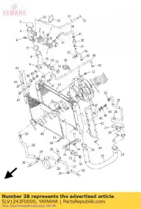 yamaha 5LV1243F0000 manguera, 3 - Lado inferior