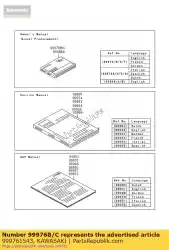 Here you can order the owner s manual,en/fr/ge, from Kawasaki, with part number 999761543: