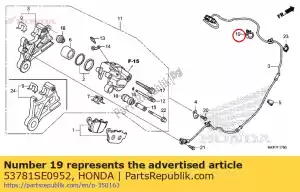 Honda 53781SE0952 clip, retourslang - Onderkant