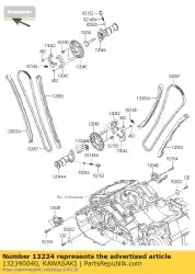 Qui puoi ordinare albero a camme, fr albero a camme vn1700c da Kawasaki , con numero parte 132340040: