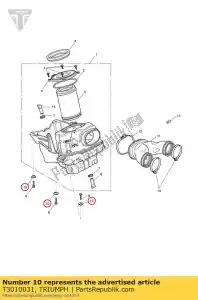 triumph T3010031 manguito con brida m6 - Lado inferior