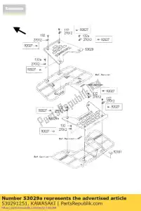 kawasaki 530291251 portador, rr kvf650-a1 - Lado inferior