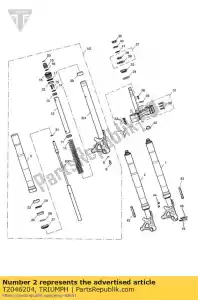 Triumph T2046204 stanchion assy, rh - Bottom side