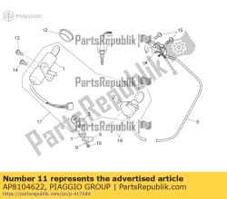 Aprilia AP8104622, Aprilia key with transpo., OEM: Aprilia AP8104622