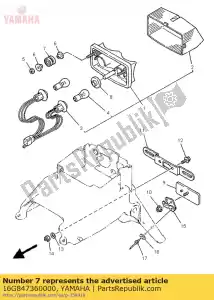 yamaha 16G847360000 amortecedor, cauda 1 - Lado inferior