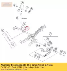 Here you can order the main brake cylinder '89 from KTM, with part number 54513101044: