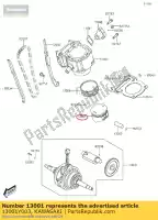 13001Y003, Kawasaki, motor a pistão kvf300ccf kawasaki  brute force kvf 300 2012 2013 2015 2016 2017 2018 2020 2021, Novo