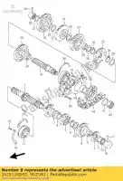 2425126D02, Suzuki, marcha, 5ª marcha suzuki gsx gsx r rf 900 1100 1991 1992 1993 1994 1995 1996 1997 1998, Novo