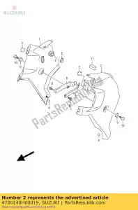 suzuki 4736140H00019 capa, moldura hea - Lado inferior