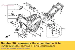 Honda 964001204000 perno, brida, 12x40 - Lado inferior