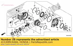 Aqui você pode pedir o calço a, coroa (1. 82) em Honda , com o número da peça 41530MCA000: