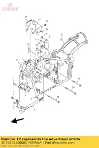 yamaha 3D8213160000 ficar, motor 3 - Lado inferior