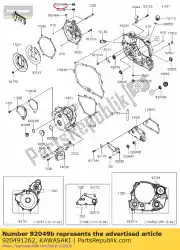 seal-olie kmx125-a1 van Kawasaki, met onderdeel nummer 920491262, bestel je hier online: