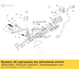 Piaggio Group 2B002480 paratacco dx - Lado inferior