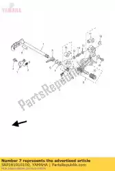 Ici, vous pouvez commander le shift shaft assy auprès de Yamaha , avec le numéro de pièce 5AP181010100: