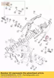 Aquí puede pedir soporte del reposapiés trasero l / s de KTM , con el número de pieza 7600304800001S: