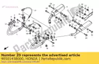 90501438000, Honda, colletto, 6x14,8 honda st pan european a  trx ex trx300ex fourtrax sporttrax st1300 st1300a sportrax 1300 300 , Nuovo