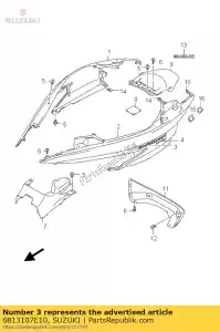 suzuki 6813107E10 emblema - Lado inferior