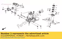 53220HP0A00, Honda, titular comp, strg honda trx500fa fourtrax foreman foretrax rubicon rubican trx500fe es trx500fpa wp 500 , Novo