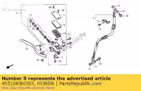 45510KBV305, Honda, cylinder sub assy., fr. master (nissin) honda cb 500 1995 1996, New