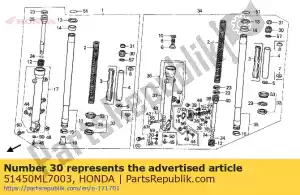Honda 51450ML7003 parafuso assy., fr. garfo - Lado inferior