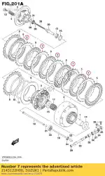 Qui puoi ordinare disco, frizione dr da Suzuki , con numero parte 2145122H00: