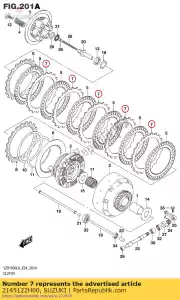 suzuki 2145122H00 disco, frizione dr - Il fondo