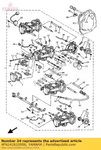 Yamaha 4FN142610000 houder - Onderkant