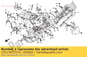 Honda 15517KCY670 parafuso a, mangueira de óleo - Lado inferior