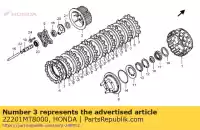 22201MT8000, Honda, schijf een koppeling wrijving honda gl 1500 1988 1989 1990 1991 1992 1993 1994 1995 1996, Nieuw