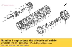Here you can order the disk a, clutch friction from Honda, with part number 22201MT8000: