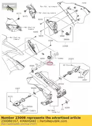 Here you can order the socket-assy,lh from Kawasaki, with part number 230080167: