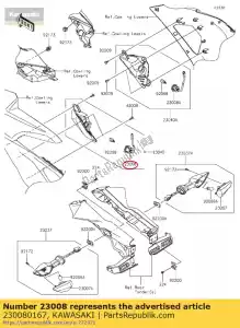 Kawasaki 230080167 socket-assy,lh - Bottom side