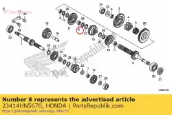 Aquí puede pedir arbusto, spline, 25x8. 6 de Honda , con el número de pieza 23414HN5670: