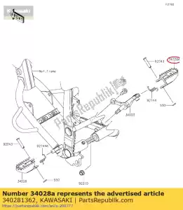 Kawasaki 340281362 étape, rh - La partie au fond