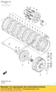 Suzuki 2147210H00 ring, koppeling - Onderkant