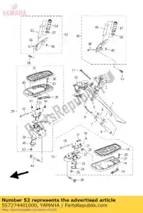 yamaha 5S7274401000 repose-pieds arrière assy 2 - La partie au fond