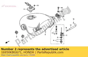 Honda 16950KBG671 pik assy., brandstof - Onderkant