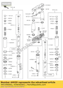 Kawasaki 440390062 support-fourche supérieur - La partie au fond