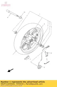 yamaha 5B2F51600000 ruota del cast - Il fondo