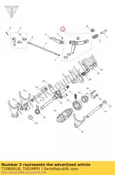 Tutaj możesz zamówić d? Wignia zmiany biegów z przodu od Triumph , z numerem części T2089018: